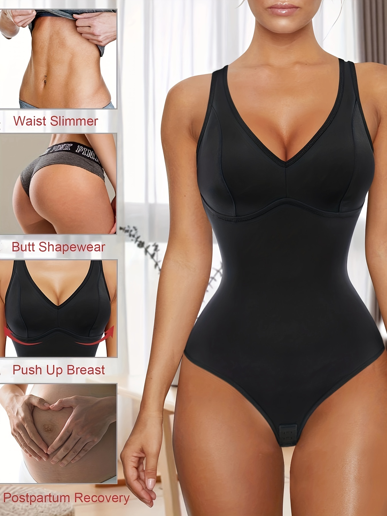 Thong Bodysuits Women Seamless Body Shaper Firm Tummy Control Slimming  Shapewear