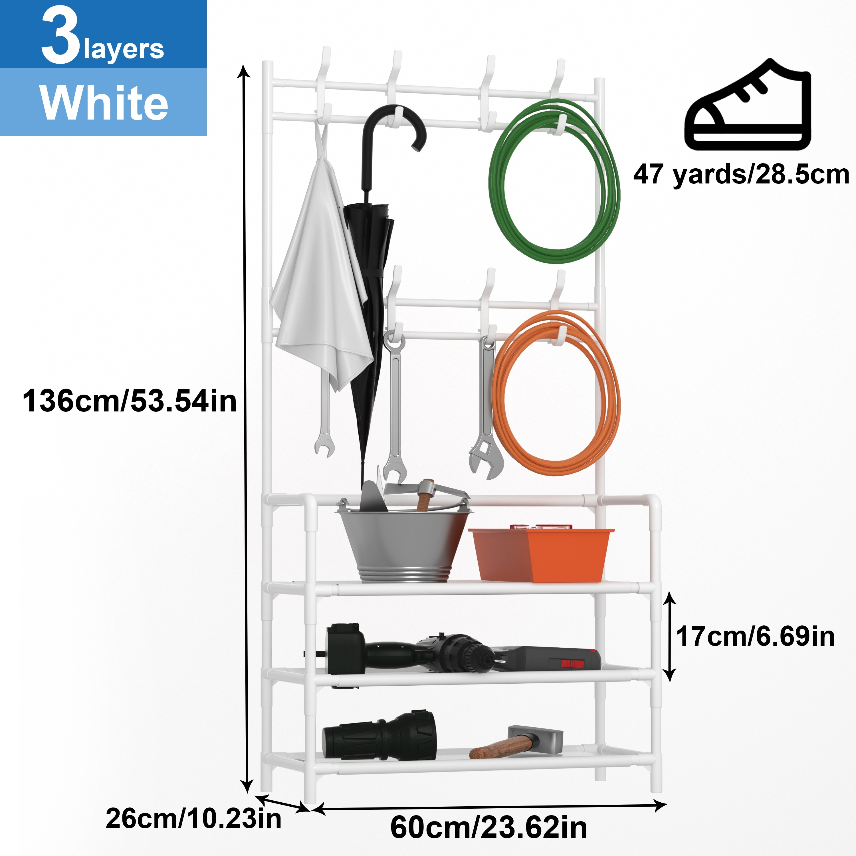 1 pz. Appendiabiti in acciaio inox, appendiabiti da camera da letto da  terra, appendiabiti da assemblare, appendiabiti integrato per la casa,  scarpiera multistrato, appendiabiti per ingresso, scarpiera per ingresso -  Temu Italy