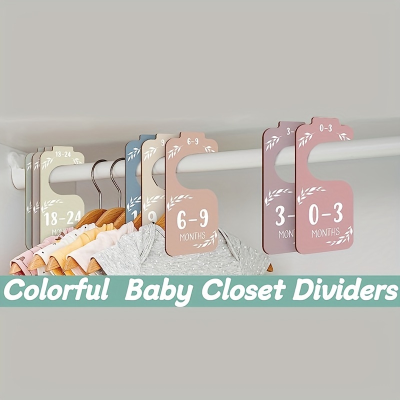 Wooden Baby Closet Dividers For Baby Clothes Organizer, Double Sided  Colorful Baby Closet Organizer For Nursery Decor, Baby Clothes Dividers For  Closet Size Hangers, Christmas, Halloween, Thanksgiving Day Gift - Temu