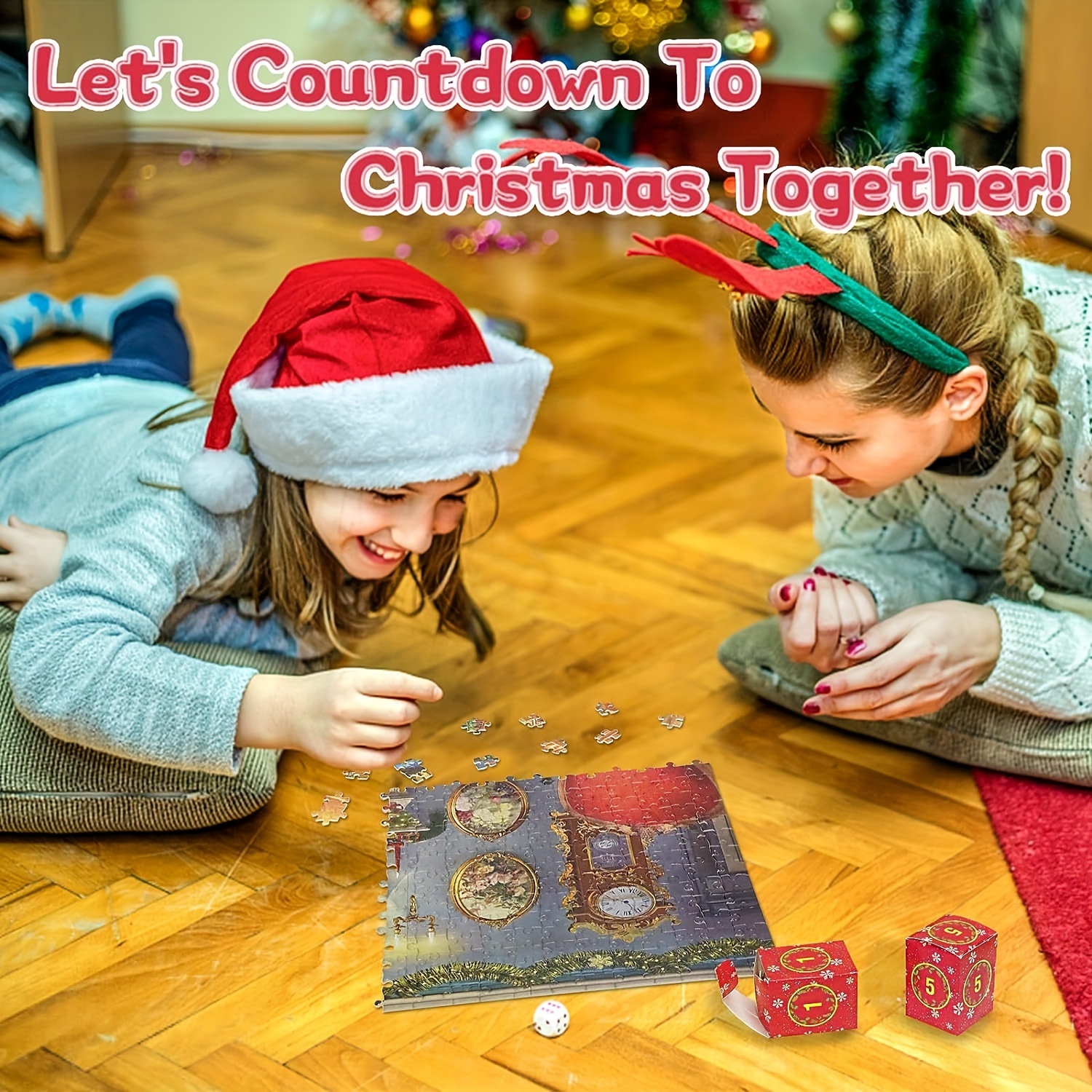 Calendrier De L'Avent Puzzles De Noël - Cheminée Festive Dans Un Puzzle De  Vacances De Noël