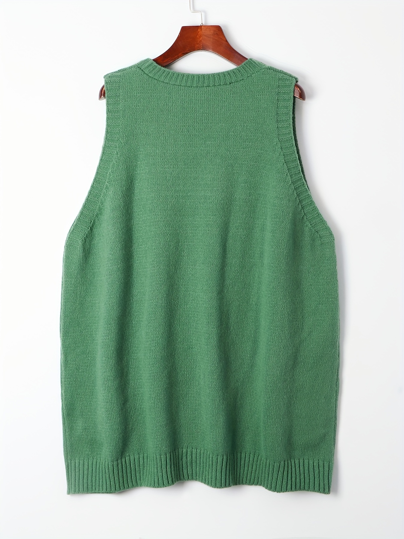 Kewlioo Sweat Vestwomen's Dark Green Sleeveless Knitted Sweater Vest -  Autumn Criss-cross Pullover