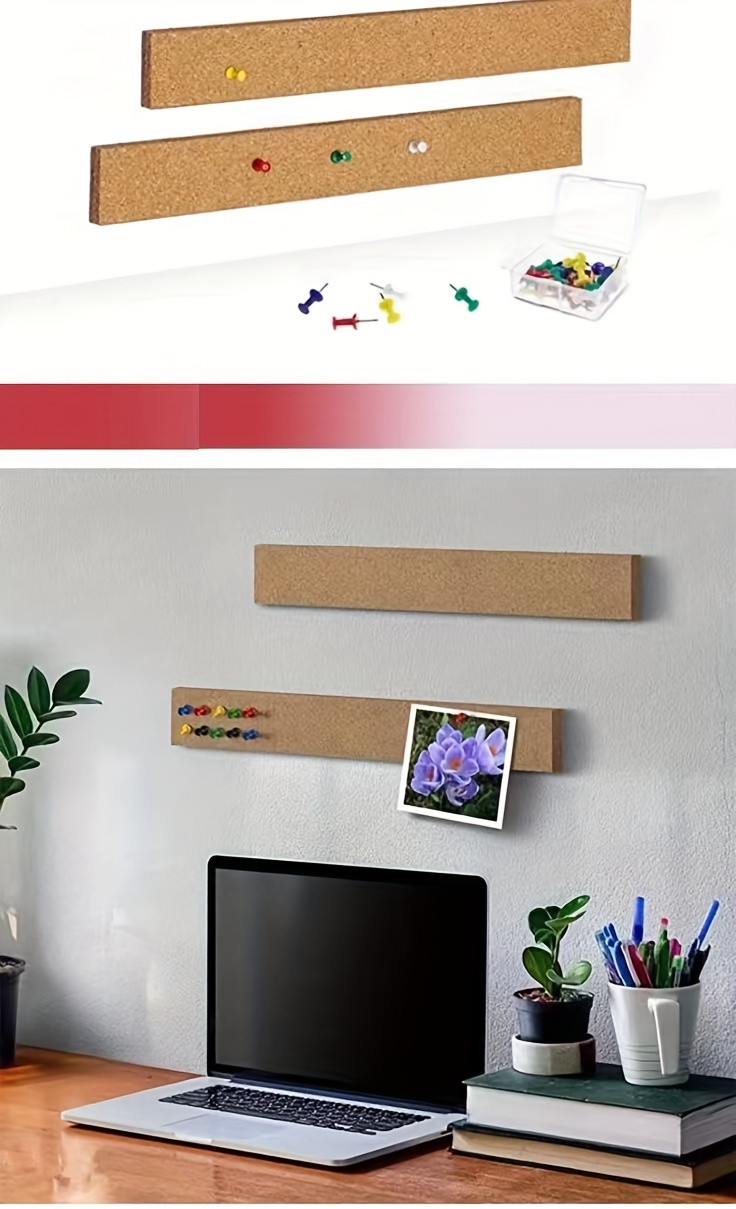 Cork Board Strips Self Adhesive Small Cork Board Wall Desk - Temu
