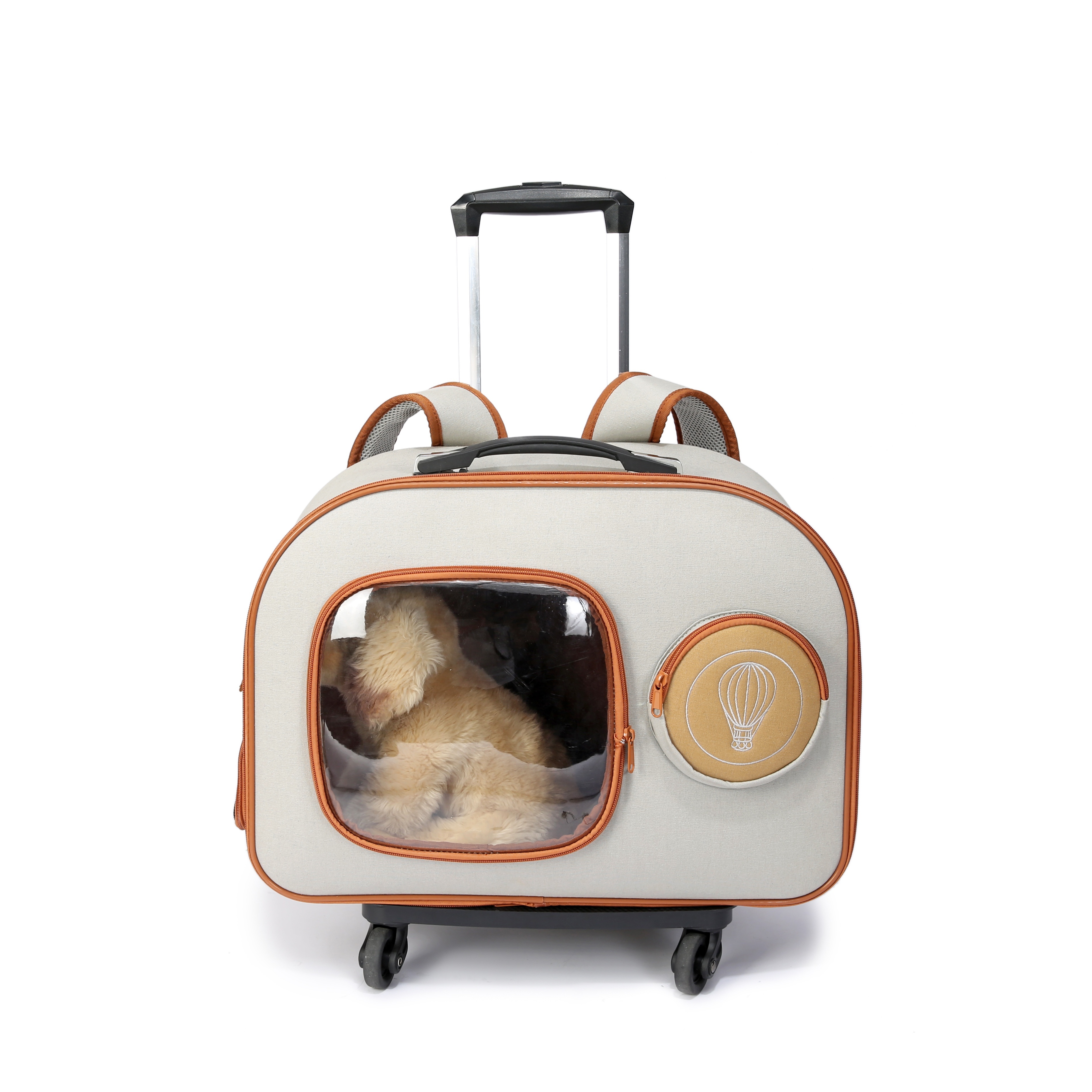 Rolling Pet Carrier with Wheels, Foldable Airline Approved Dog Carriers for  Small Dogs and Cats, Cat Carrier on Wheels, Pet Travel Carrier for Flight