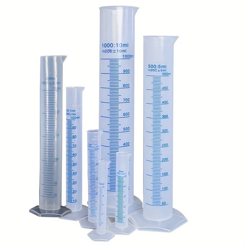 500ml Plastic Graduated Cylinder - Raised Graduations, Laboratory Grade, For Home & School Science