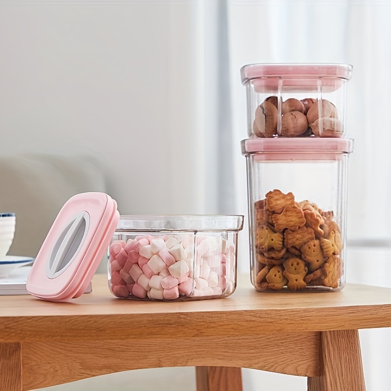Food Container With Lid Candy Jars With Lids Square Plastic - Temu