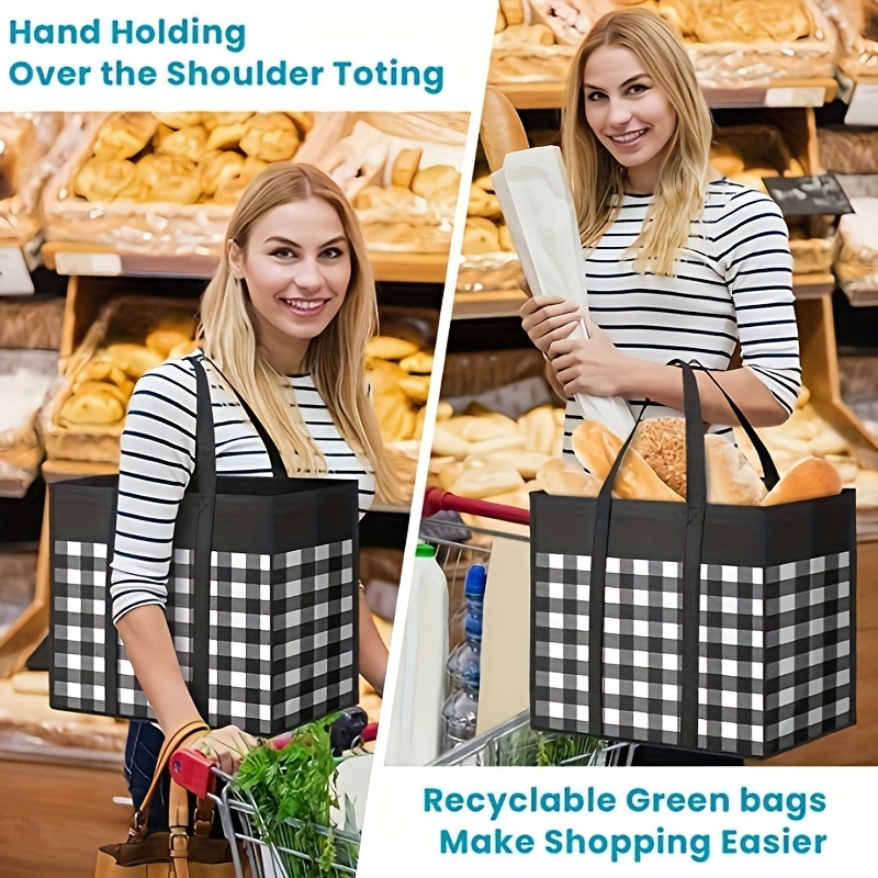 5PCS Kraft Paper Grocery Lunch Bag, large Capacity Multipurpose Use Perfect  for Shopping, Storage, Small Trash Cans and More