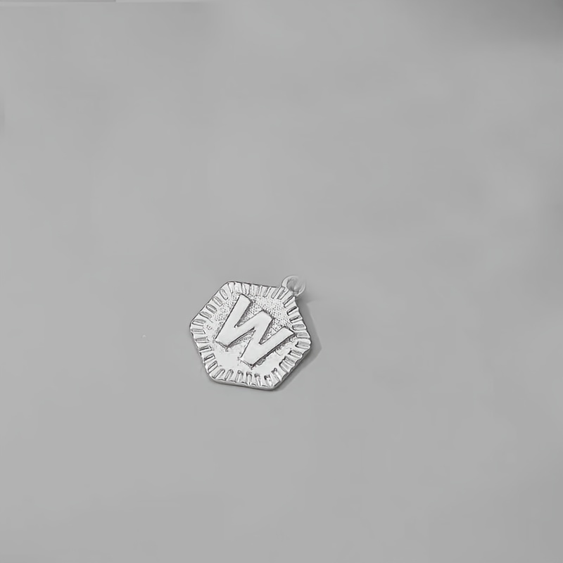 Stainless Steel English Letter Pendant Plated 18K Gold