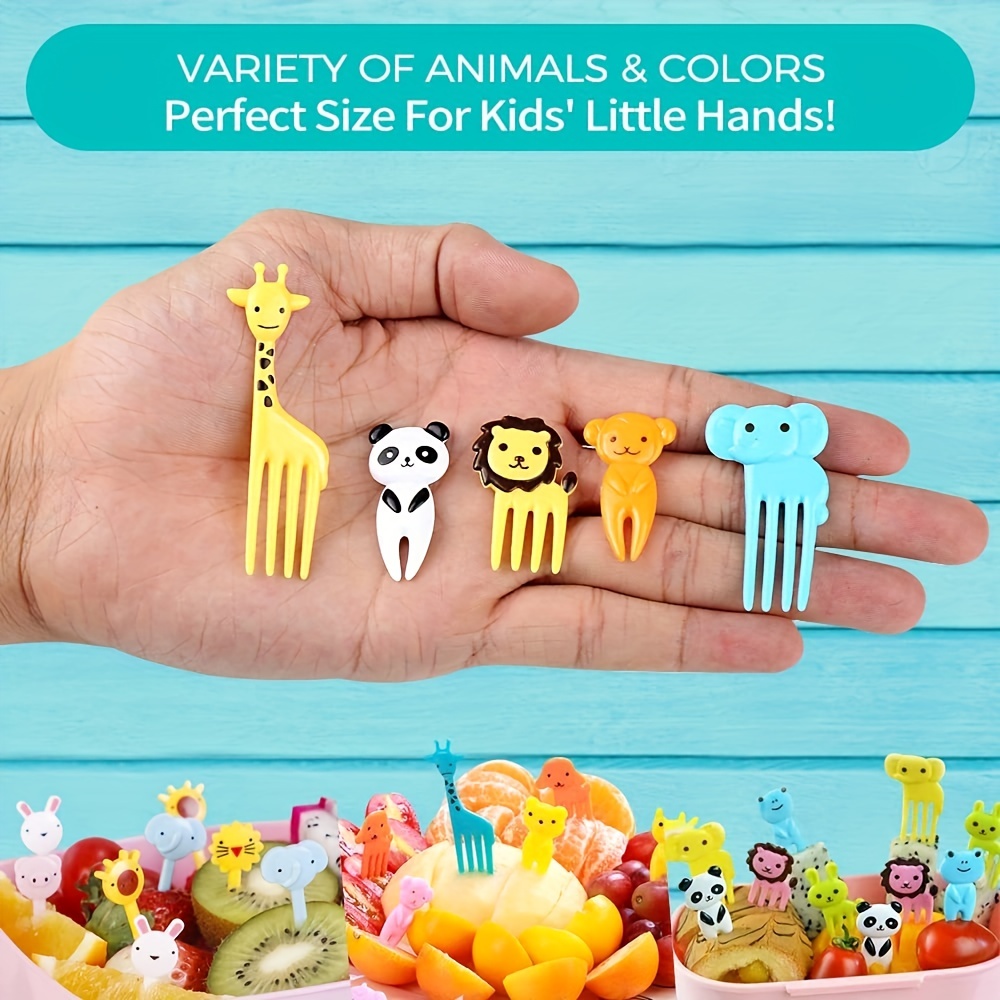 6 Pcs Animal Food Picks For Kids, Fun Bento Picks, Cute Dinosaur