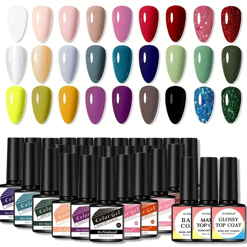 nail gel polish set 36w uv lamp base top matte coat gel nail polish kit for beginner manicure nail gel varnish nail shop dedicated details 2