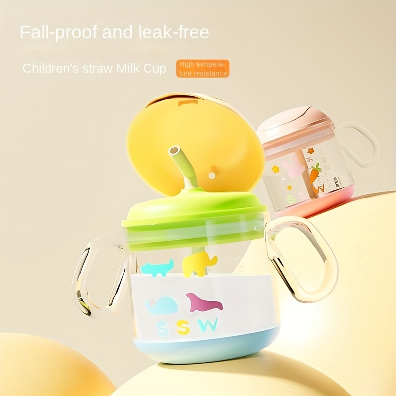 300ml Kids Bottle Wear-resistant Leak-proof Kids Baby Sippy Cup Large  Capacity