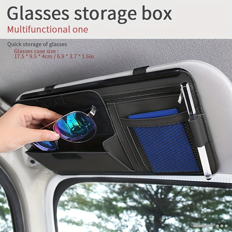 Car Sun Visor Sunglasses Holder Glasses Cases Clip Storage Bag – SEAMETAL