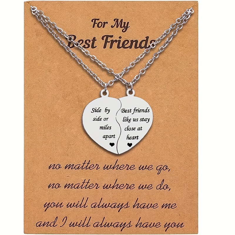 THE KING HIS QUEEN Best Friend Necklace for 2,Bff Necklace Forever Half  Heart Pendant Necklaces Friendship Necklace for Girls Boys Birthday  Graduation Gifts (Heart) : : Clothing, Shoes & Accessories
