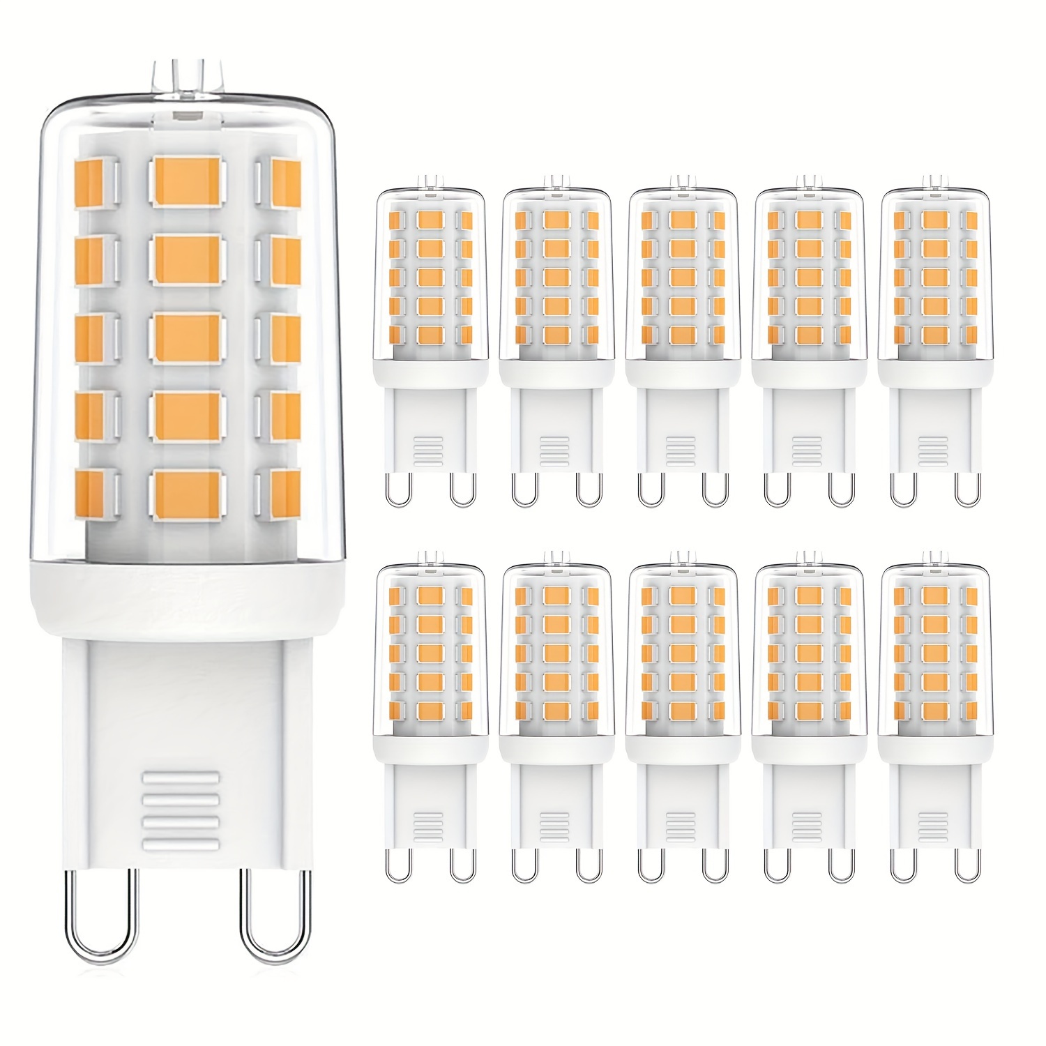 Ampoules LED G9, 5 W (équivalent halogène LED 50 W) Blanc chaud 3000 K Base  G9, Non scintillement, Angle de faisceau 360°, Ampoules G9 pour éclairage  domestique, Éclairage omnidirectionnel (Dimmable / Lot de 6) 