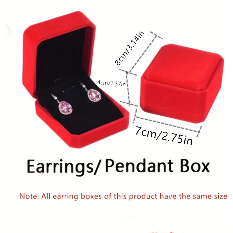 Ring Stud Earrings Necklace Pendant Jewelry Packaging Box - Temu