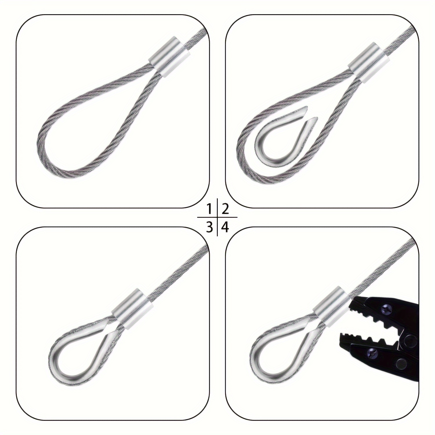 M6, 10pcs 304 stainless steel swivel snap , high quality wire rope