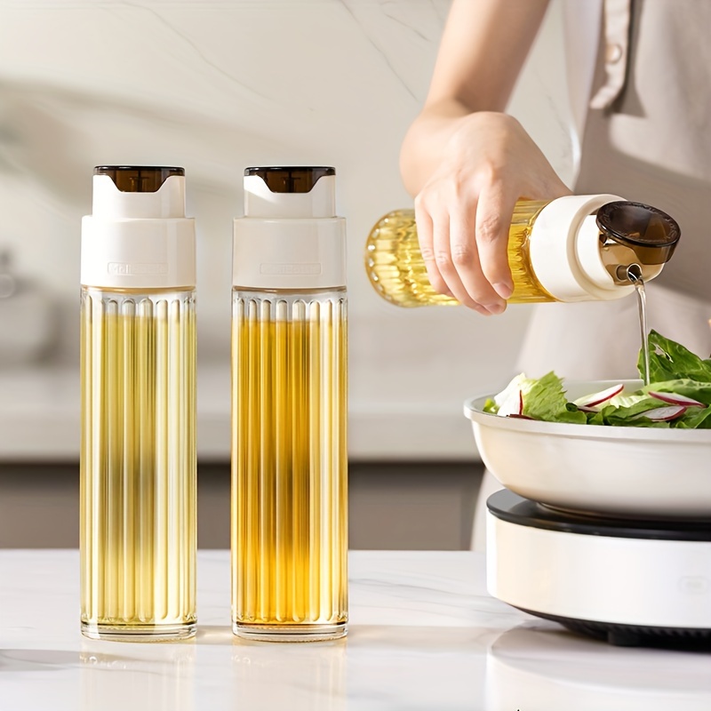 Bottiglia di Olio,Olio e Aceto Dispenser Olio Cucina in Vetro Non  Sgocciola,Bottiglia di olio d'oliva con Imbuto in Acciaio Inossidabile per  Cucina