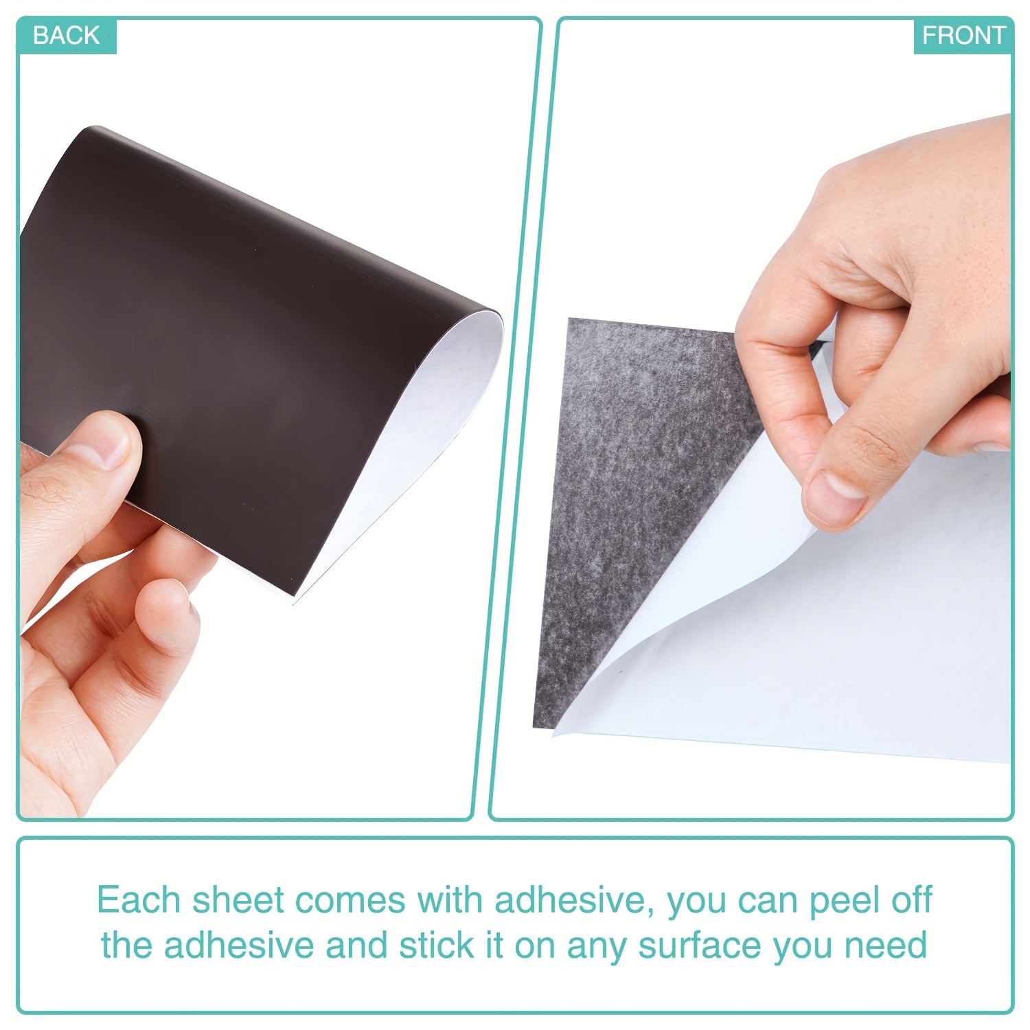 Square Rubber Soft Magnet Sheets Single side Adhesive Backed - Temu