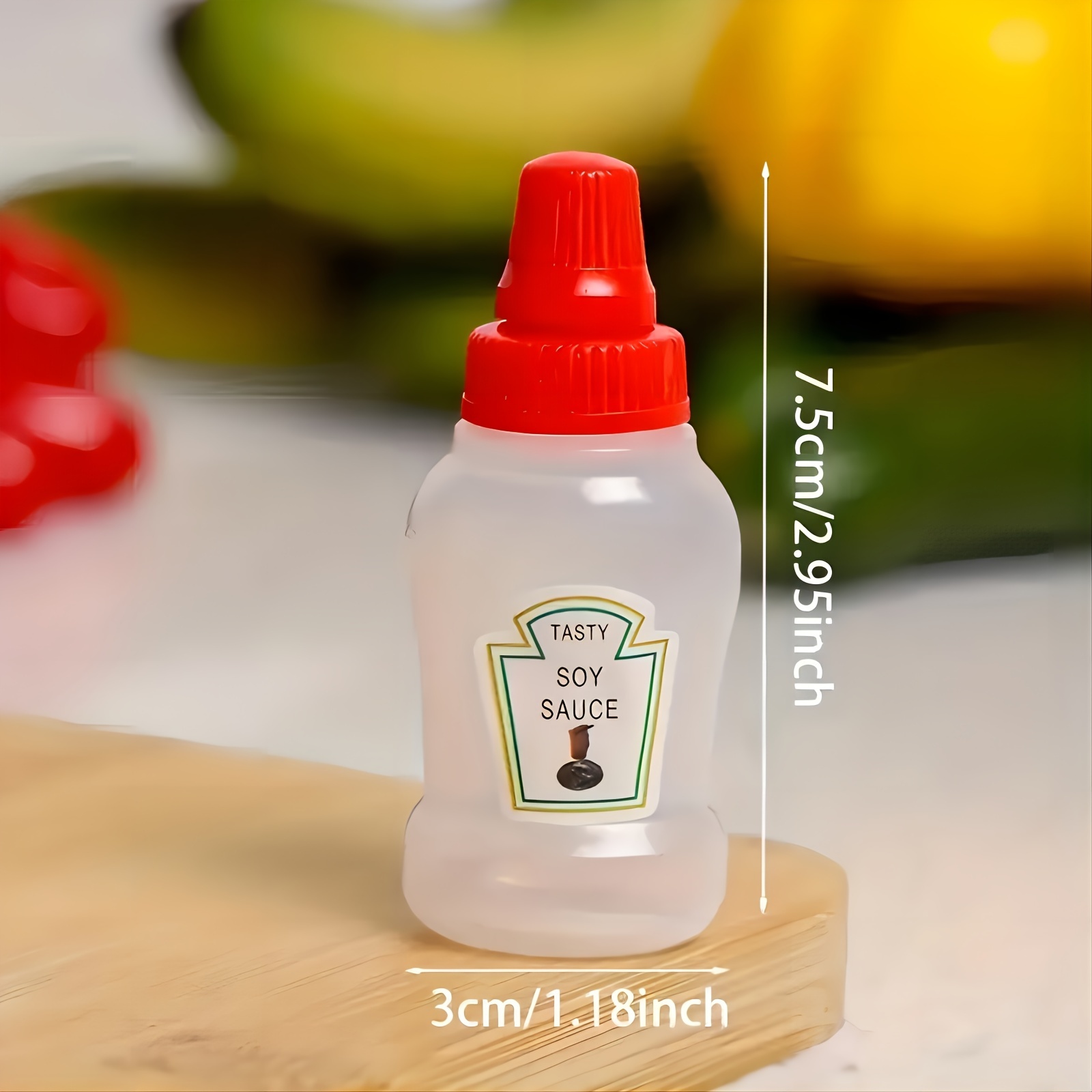 4/8pcs Mini Condiment Squeeze Bottles 25ml Honey/Ketchup/Soy Sauce