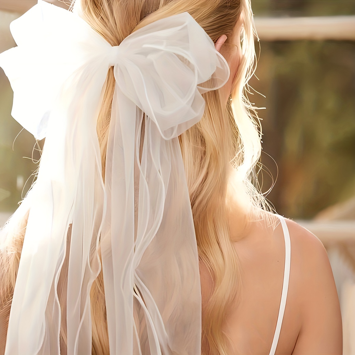 White Hair Ribbon - Temu Australia