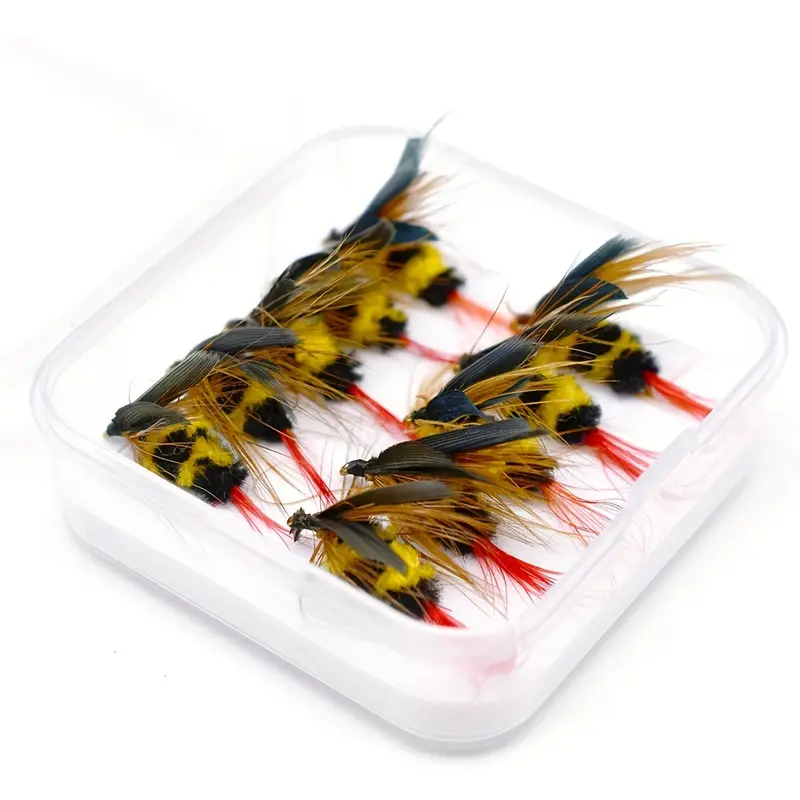 10pcs Fly Fishing Lure Kit, Topwater Simulation Water Surface * Bait,  Fishing Lures Bait Life-Like Bee Baits