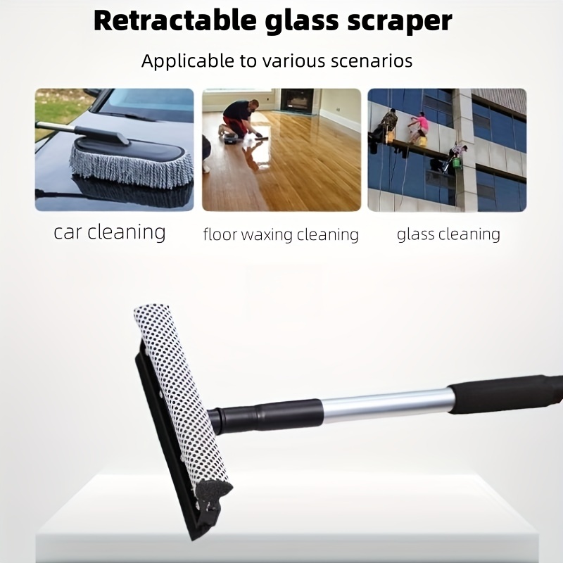 Telescopic Rearview Mirror Squeegee Retractable Rod Window - Temu