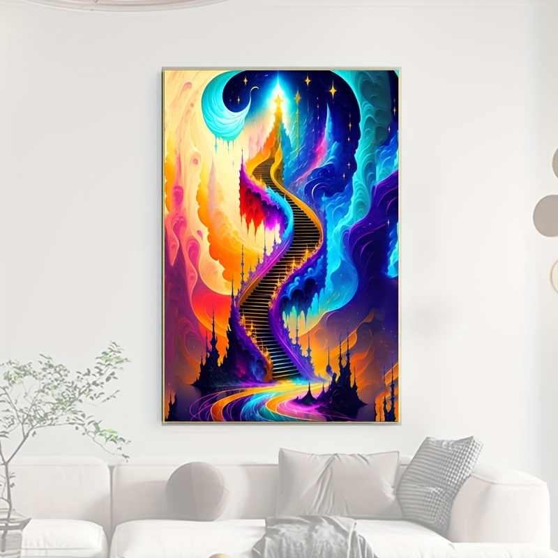 5d Diy Diamond Painting Colorful Swirl Pattern Full Diamond - Temu