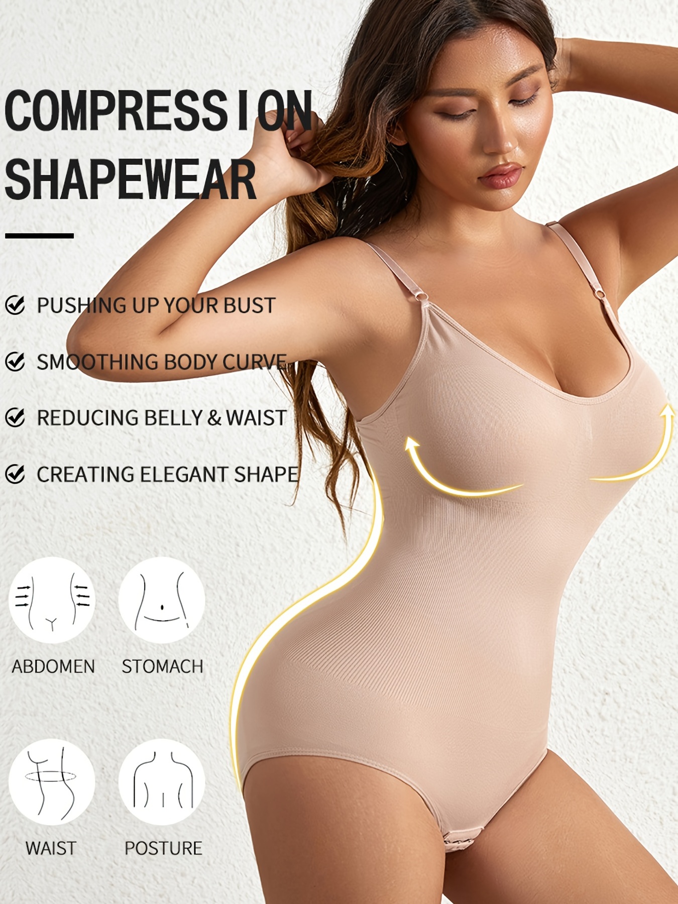 Women Shapewear Body Shaper 2pcs Lingerie Butt Lifter Women Tummy