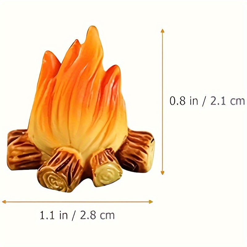 5 Pezzi Ornamenti Per Il Fuoco Da Campo Halloween Decor Miniature Pianta  Grassa Finta Fiamma Da