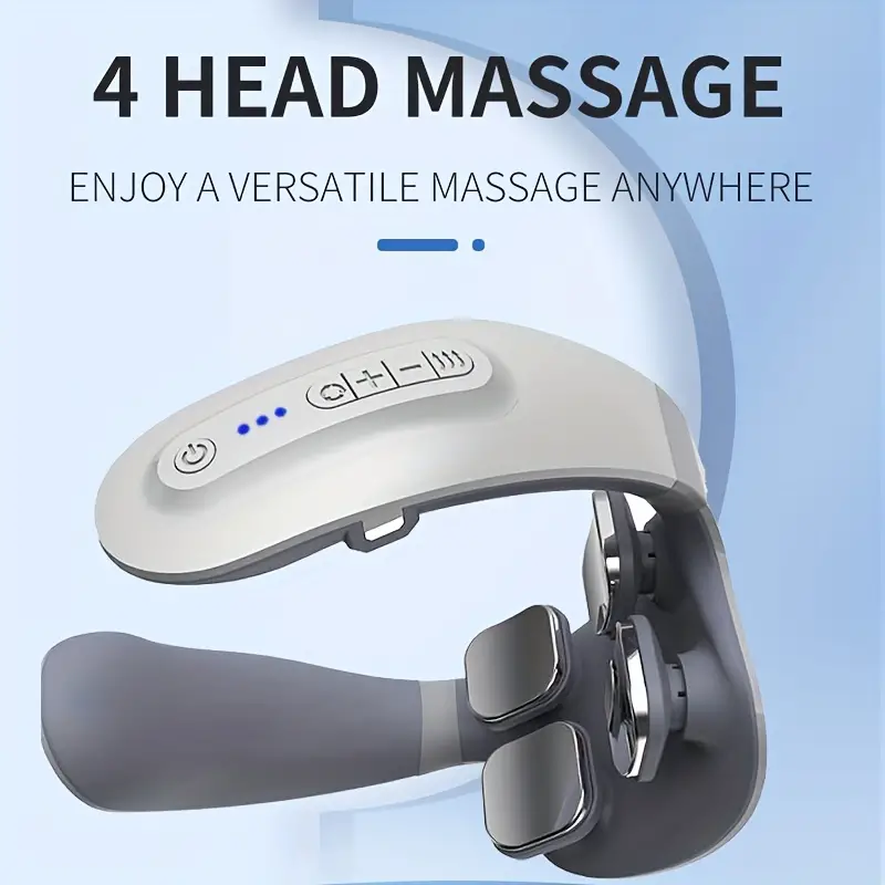 Intelligent Neck Massager With 4 Massage Heads 18 Levels - Temu