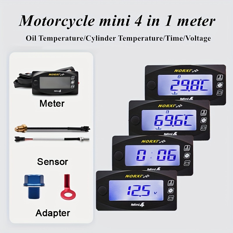 Wassertemperaturanzeige Motorrad Wassertemperaturmessgerät - Temu
