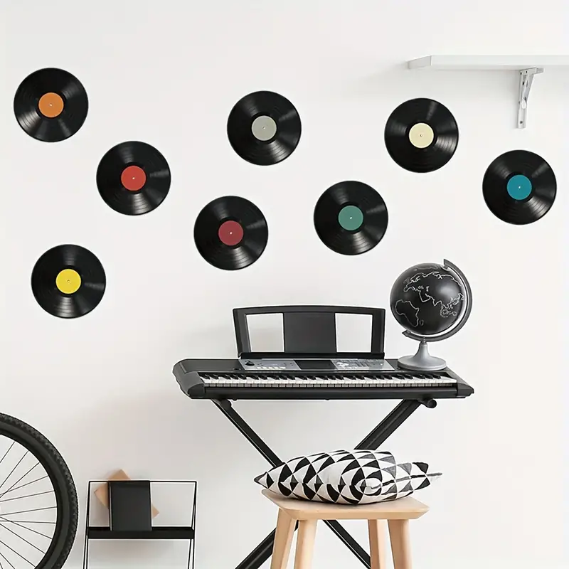 20pcs Blank Vinyl Records Wall Stickers, 5.5 Wall Collage Kit Aesthetic  Pictures, Album Cover Posters Bedroom Decor For Teens Boys Girls, Rock And  Ro