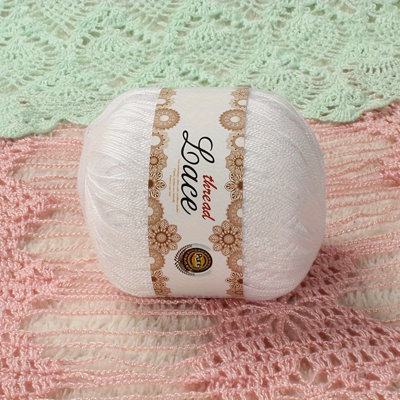 Image of 4 Skeins Of No. 8 Pearl Lace Thread Handmade Diy Knitting Materials, Crochet Fine Yarn For Making Shawls, Summer Hollow Sweaters, Scarves And Hats, Yarn Ball 200g