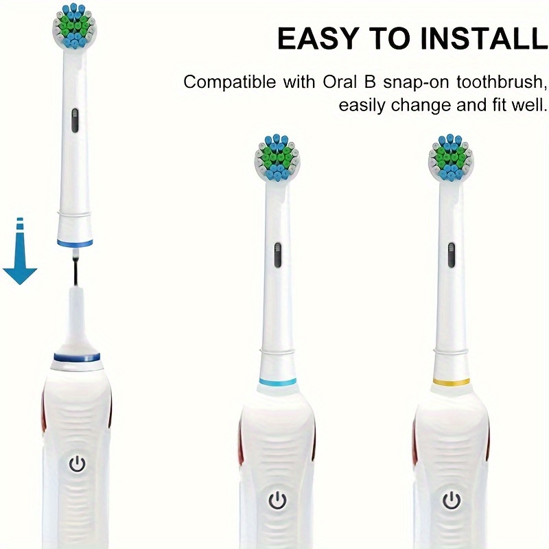 Cabezales de repuesto para cepillo de dientes Oral-B, paquete de 4  cabezales de repuesto compatibles con cepillo de dientes eléctrico Oral B  Braun