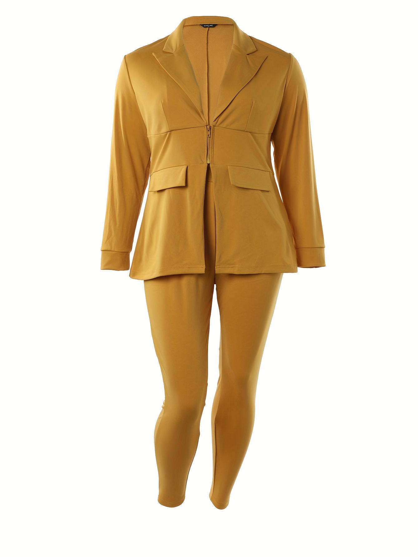 Conjuntos elegantes de negocios para mujer, conjunto de dos piezas de  chaqueta blazer y pantalones de pierna ancha, conjuntos de traje elegante y