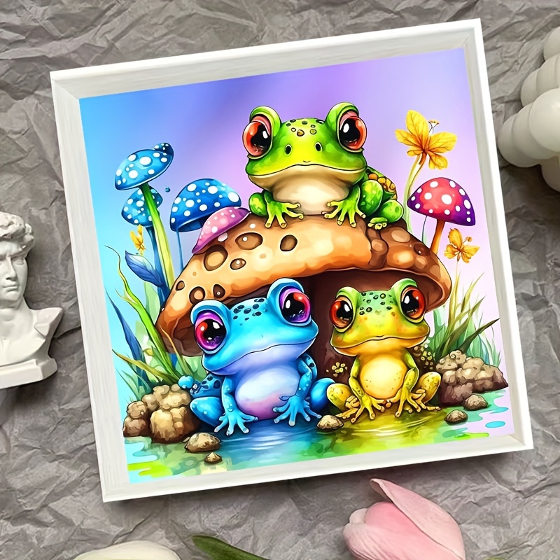 Cartoon Frog Pattern Diamond Painting Kit 5d Diy Diamond - Temu