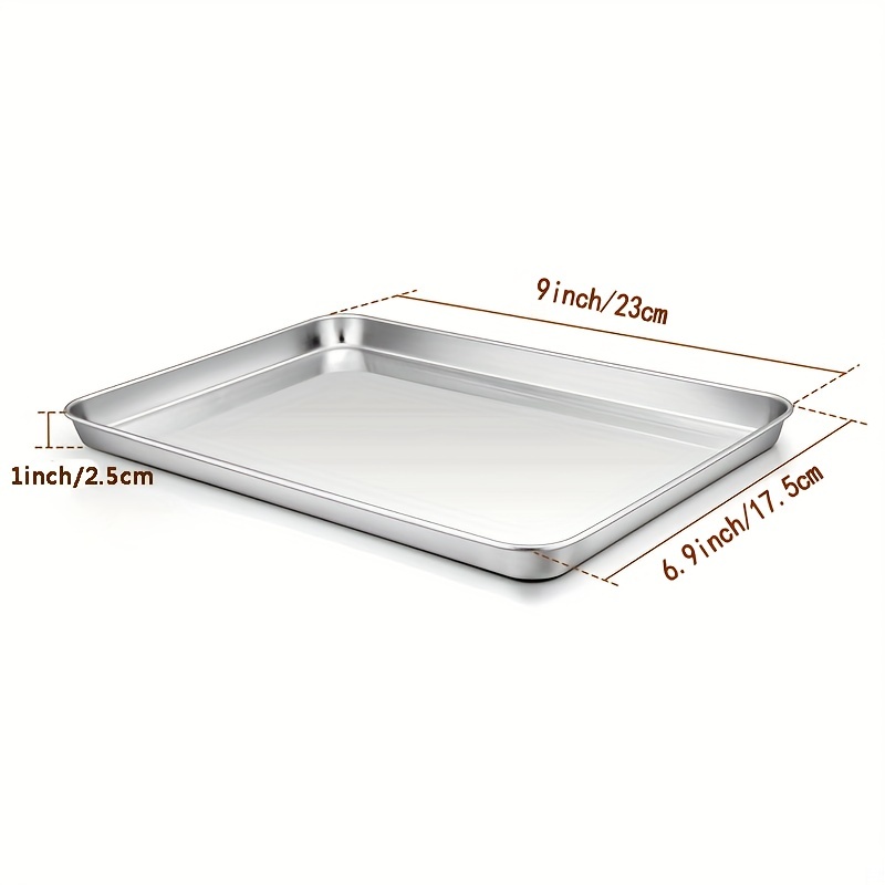 Stainless Steel Baking Tray, Oven Tray, Stainless Steel Rectangular Baking  Sheet, Cookie Sheet, For Baking, Cooking, Serving,, Easy To Clean And Dishwasher  Safe - Temu