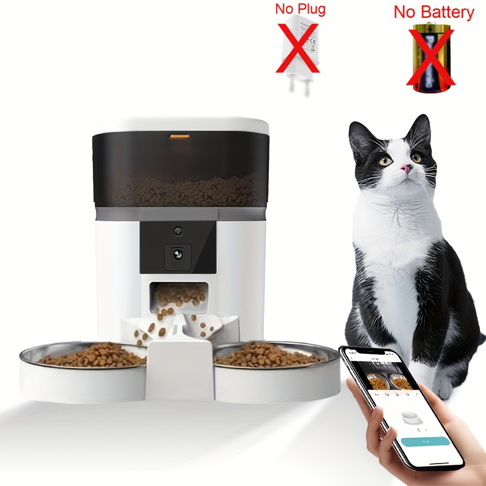 Comedero Automático 6L para Gatos con Control APP, Comedero WiFi,  Alimentador para Perros Temporizador Programable Dispensador de Alimentos  Inteligente Comedero para Mascotas Desmontable para Limpieza :  : Productos para animales