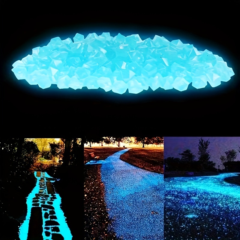  chic style 150pcs Glow in The Dark Garden Pebbles for Walkways  and Decor (Green) : Patio, Lawn & Garden