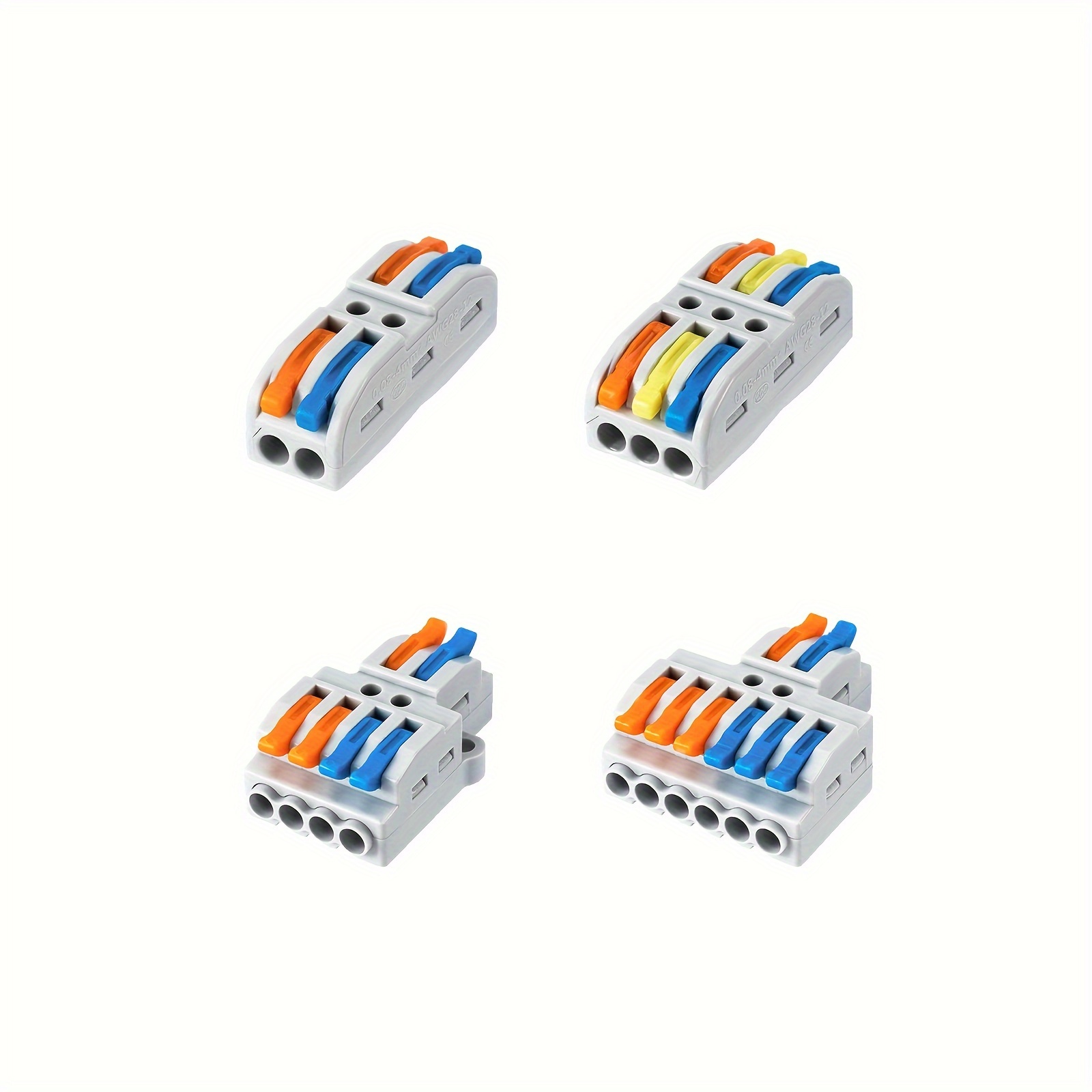 Conector Rápido para 2 Cables 0.08 a 4mm² (30AWG - 12AWG)