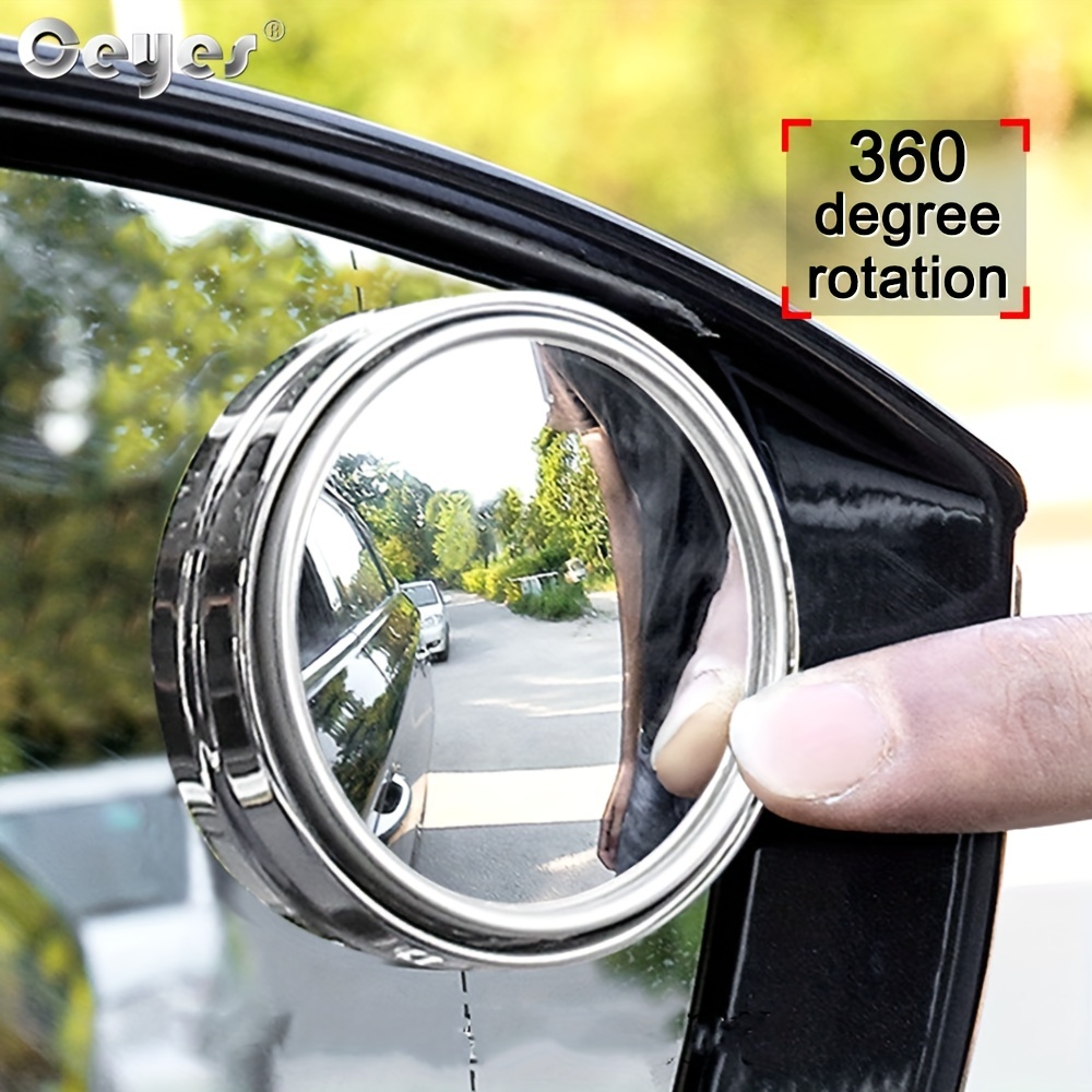 2 Stks Ceyes Auto Kleine Ronde Spiegel Blind Zone Ondersteunde Spiegel  Autospiegel 360 Graden Verstelbare Glazen Achteruitkijkspiegel  Dodehoekspiegel