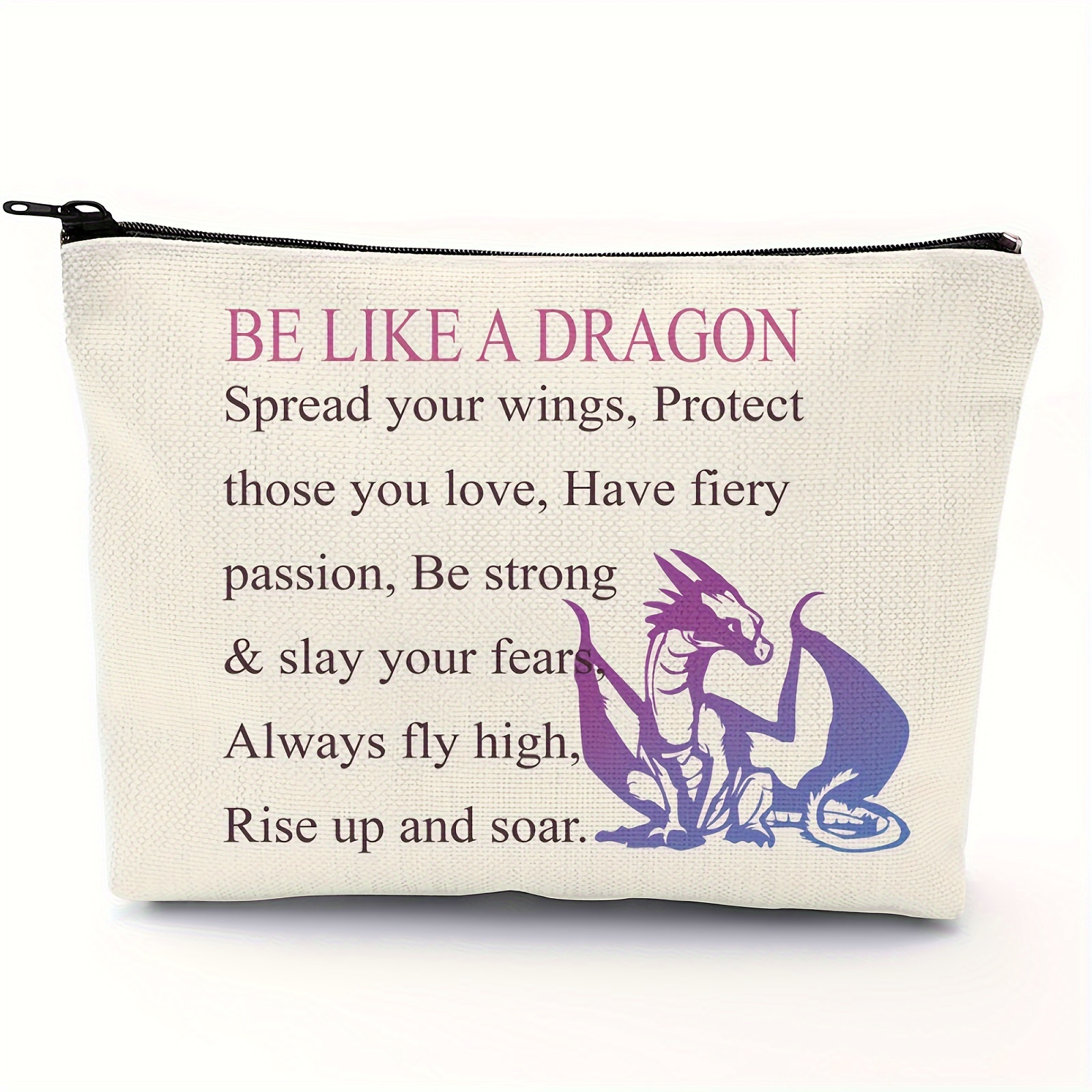 

Dragon Cosmetic Makeup Bag Dragon Lover Gift Be Like A Dragon Zipper Pouch Bag (dragon Bag)