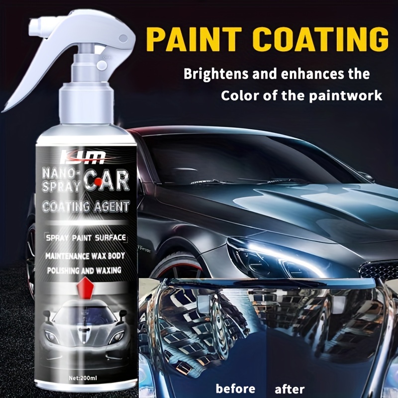 6.76oz Universal Car Quick Coating Agent Nano Crystal Plating Agent Vehicle  Paint Waxing Spray Type Coating Paint Maintenance Brightener
