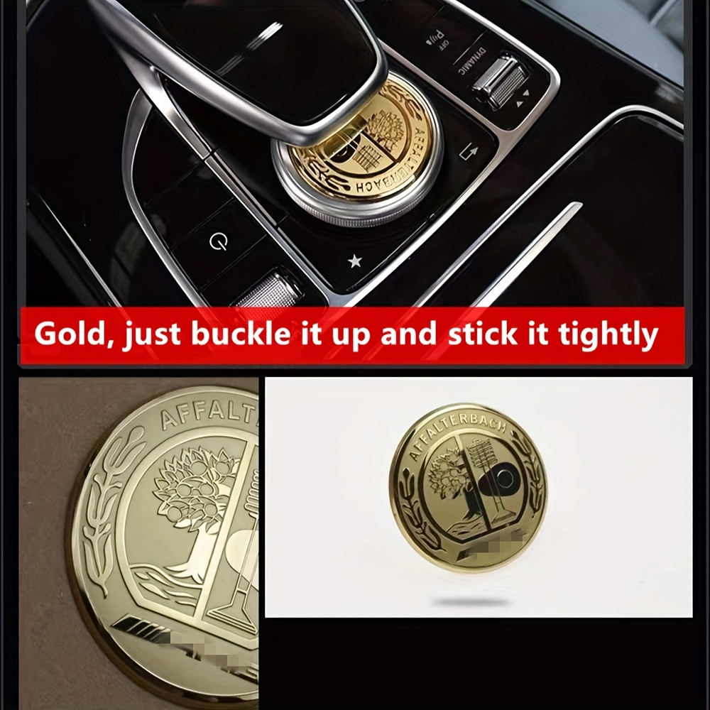 3D Mercedes AMG Tree Logo Emblem Sticker Metal Gold Multimedia Control –  Automotive Gem