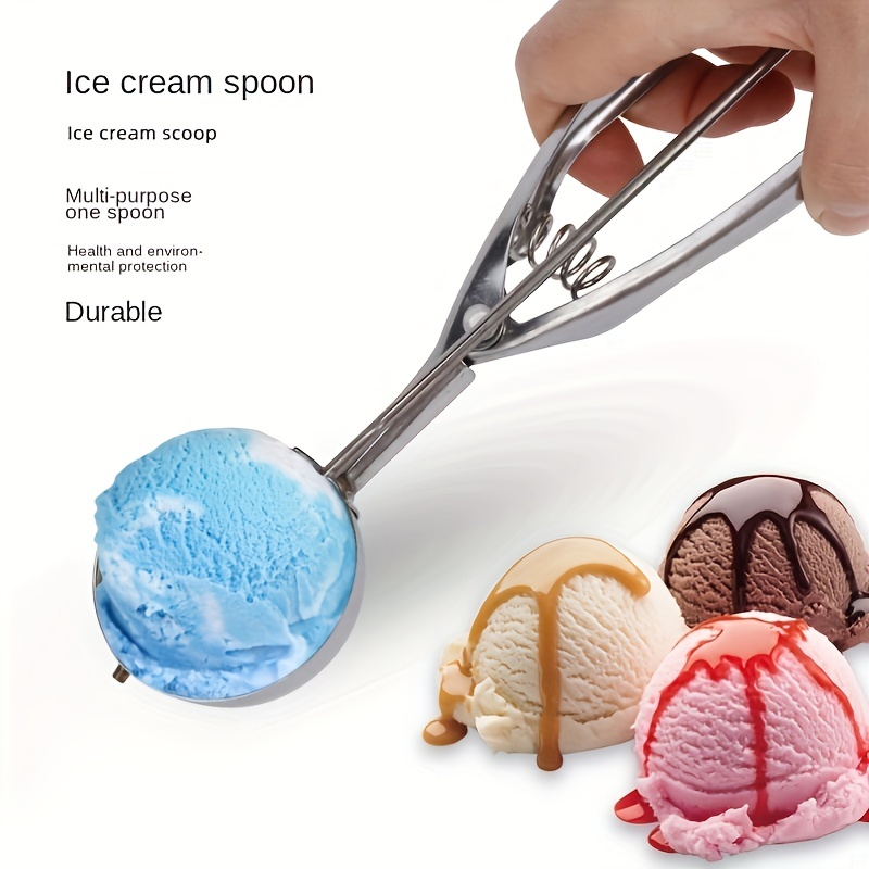 Ice Cream Ball Scoop, Non-slip Anti-freeze All-in-one Aluminum Spoon,  Durable Design, Easy To Clean, Suitable For Ice Cream, Cookie Dough, Pear  Sugar, Almond - Temu