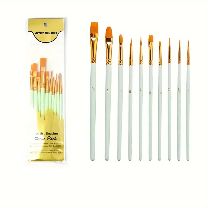 Paint Brushes Set Professional Paint Brush Round Pointed Tip - Temu