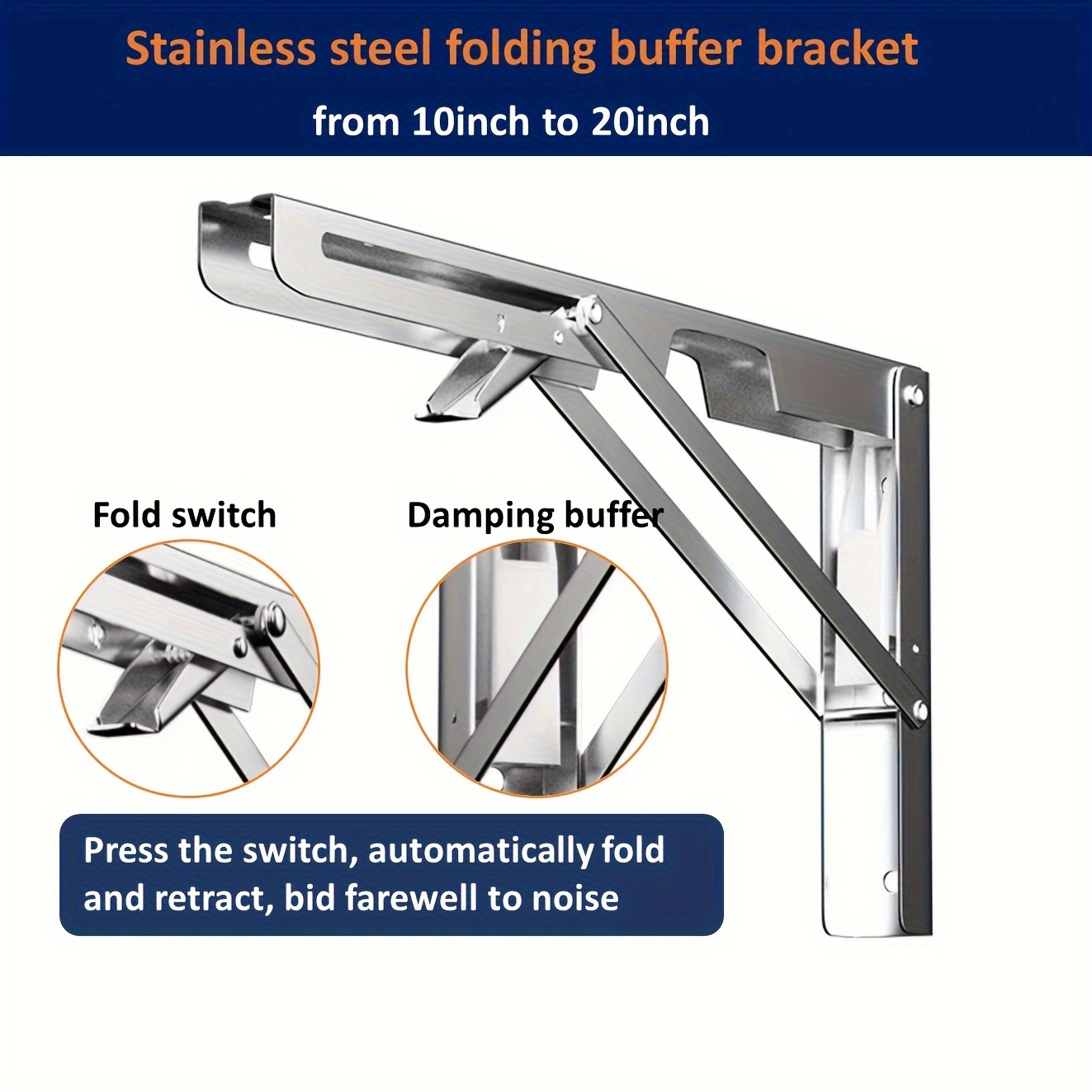 Foldable Bracket Heavy Duty Foldable Self Locking Hinge 90 - Temu