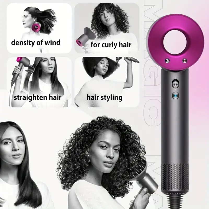 professional salon ionic hair dryer styler with diffuser for salon negative ionic high speed blow dryer with 5 magnetic nozzles details 6