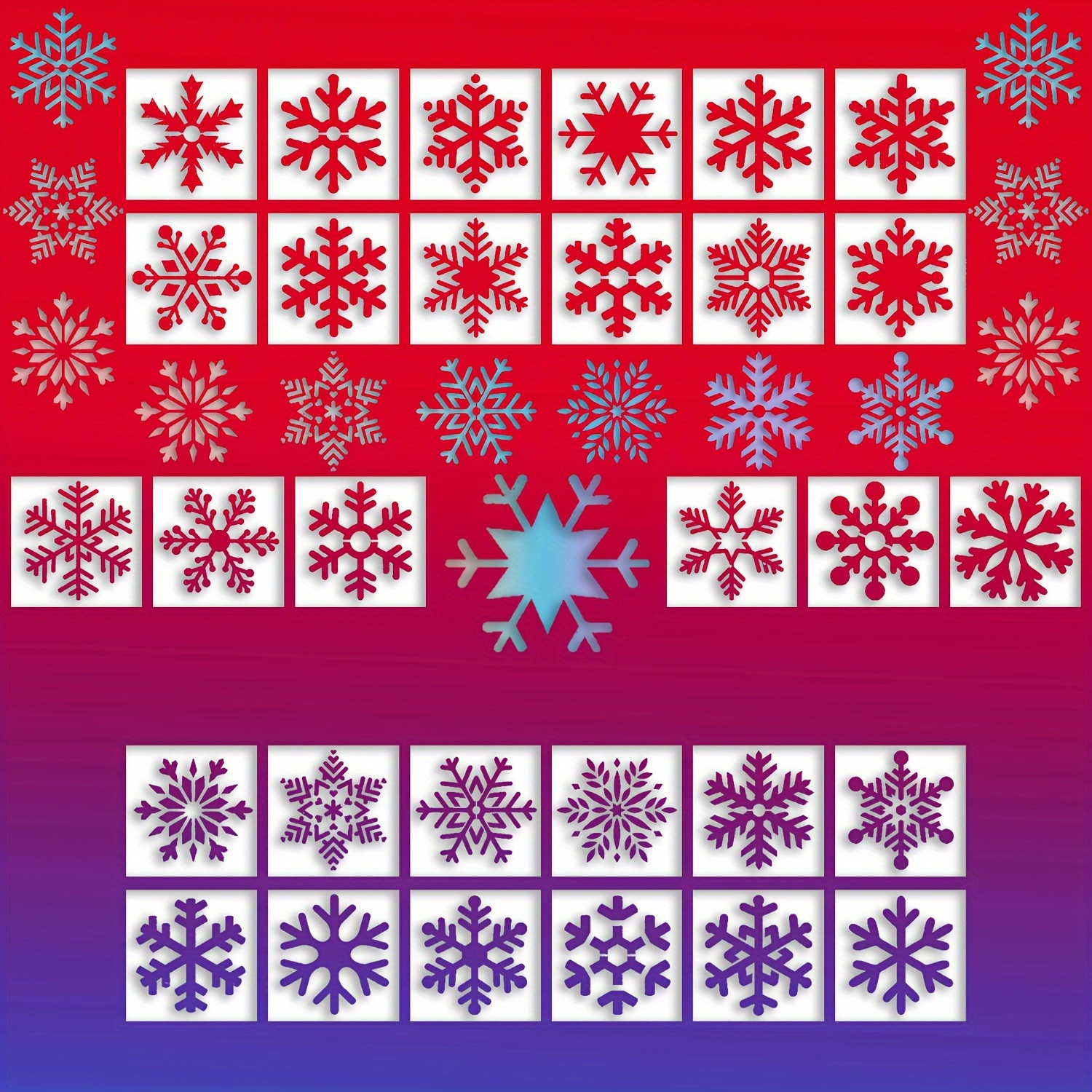 Decorative Snowflake Stencil Template Painting Stencils For - Temu