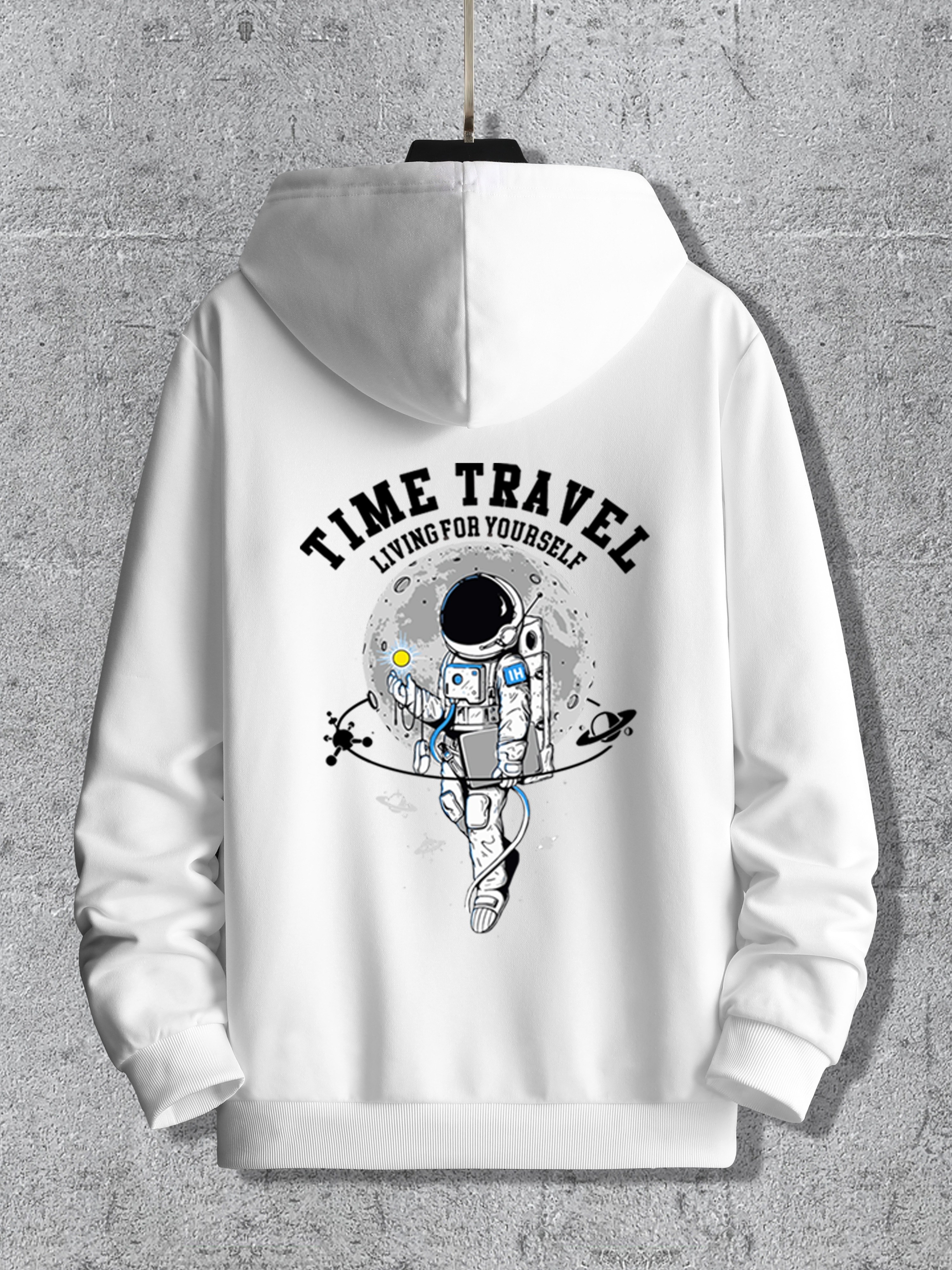 White graphic best sale hoodies mens