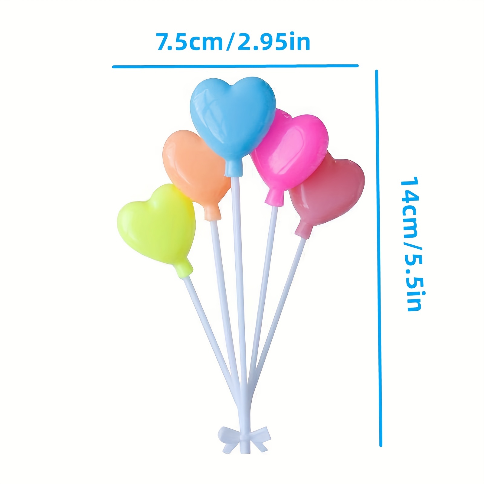 Macaron Colored Plastic Balloon String Plug-In Cake Decoration